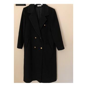 Vintage Forecaster of Boston black wool long coat